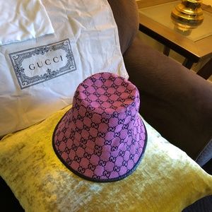 Authentic Rare Monogram GUCCI Hat LIMITED EDITION S/S 2021 Pink